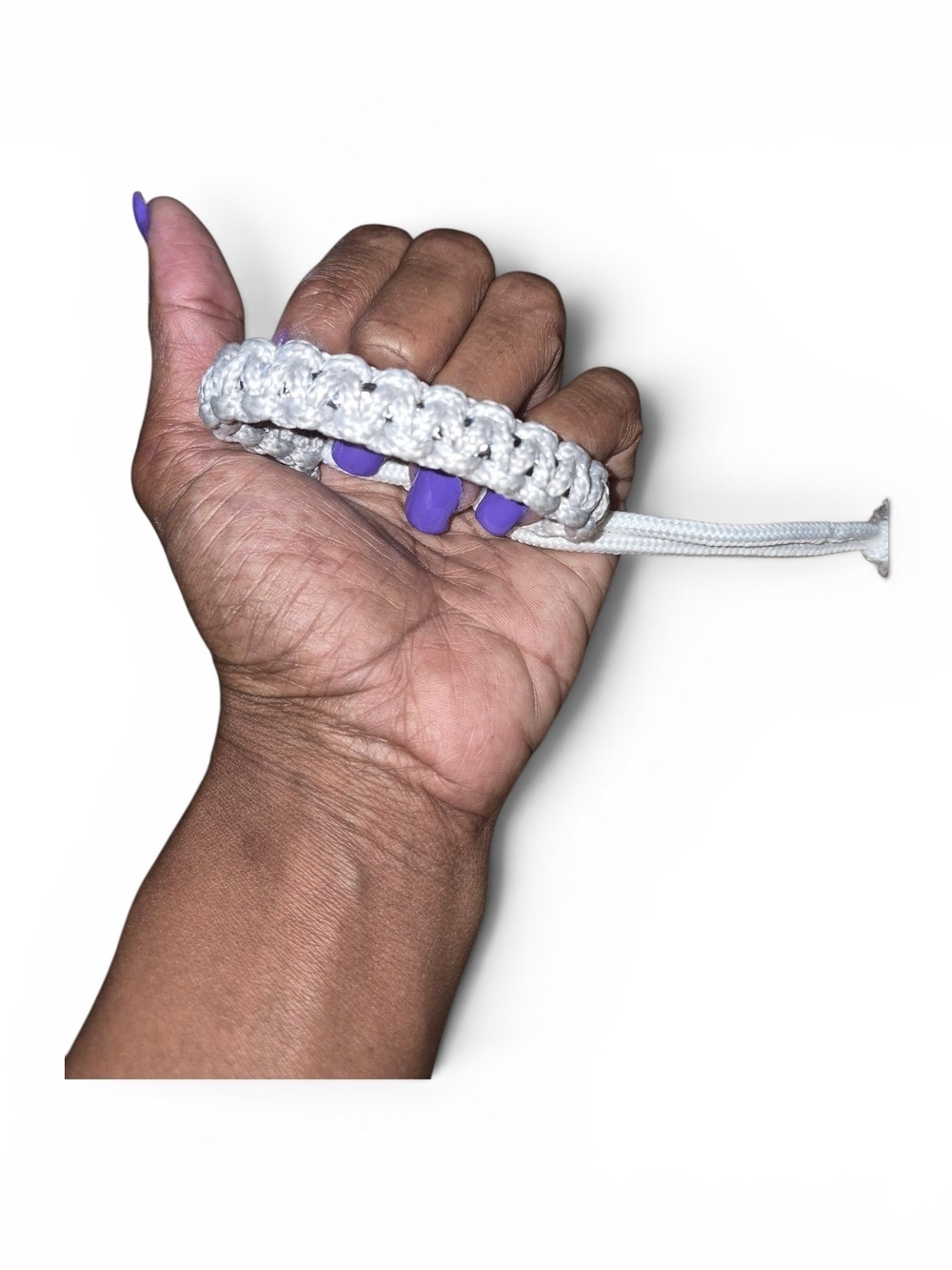 Handmade White Macrame Bracelet - Adjustable Women’s Jewelry